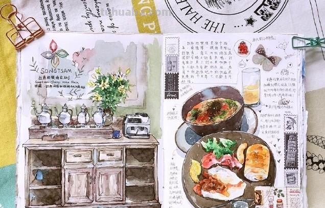 美丽的水彩手账,每一个小确幸,都值得记录,手账素材很丰富 美丽的水彩手账,每一个小确幸,都值得记录,手账素材很丰富