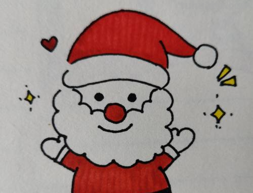 圣诞老人怎么画简笔画可爱