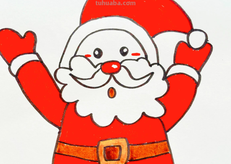 圣诞老人怎么画卡通版