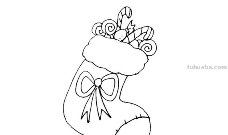 圣诞袜怎么画漂亮又简单