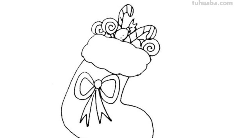 圣诞袜怎么画漂亮又简单