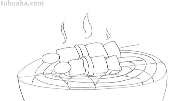 烧烤怎么画