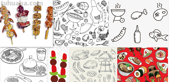 烧烤怎么画