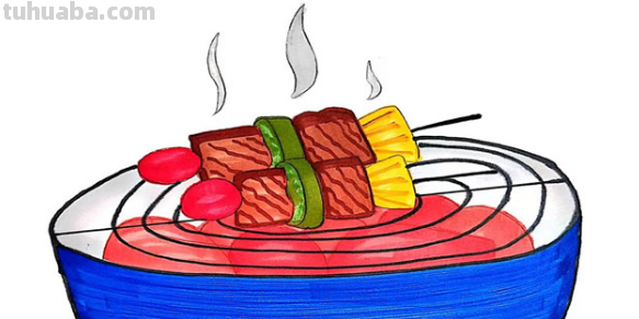 烧烤怎么画