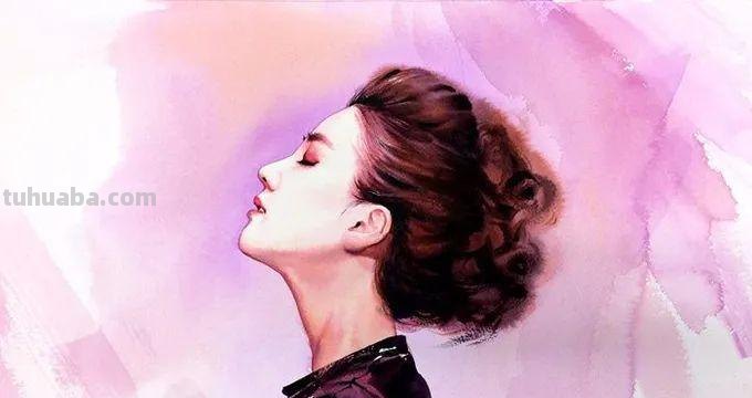 水彩人物也可以这么表现，太生动了