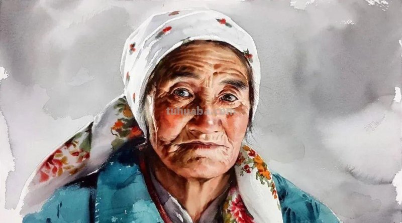 水彩人物也可以这么表现，太生动了