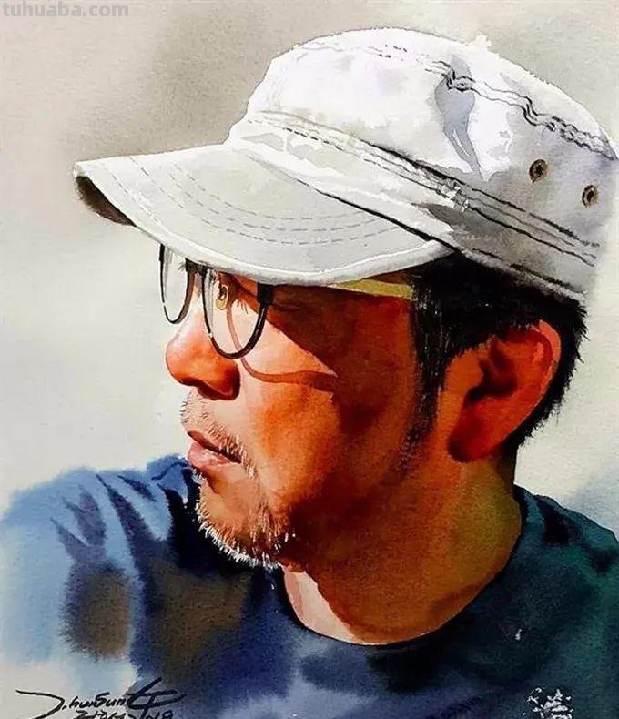 水彩人物也可以这么表现，太生动了