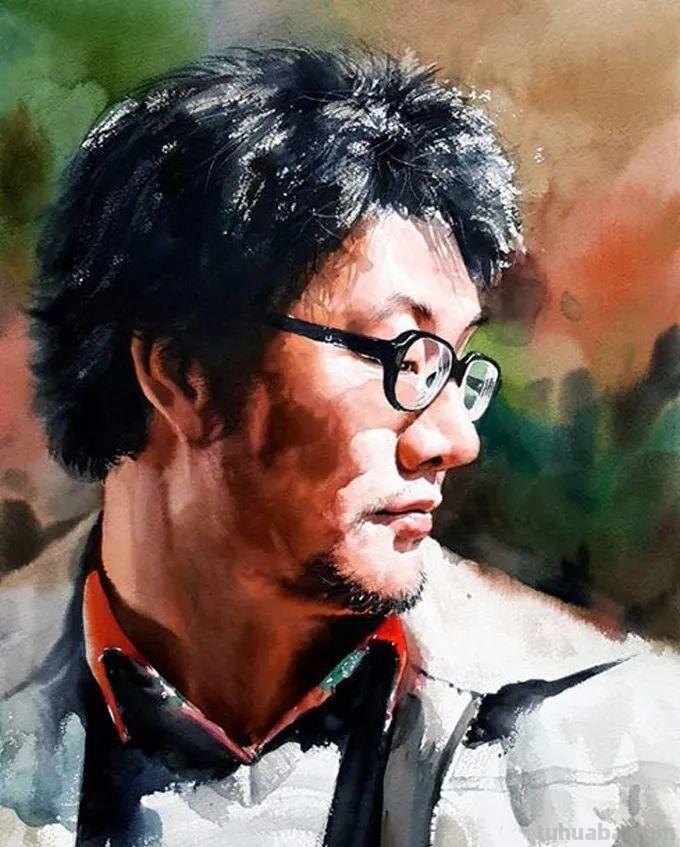 水彩人物也可以这么表现，太生动了