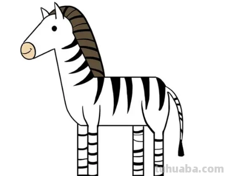 斑马怎么画简单又漂亮