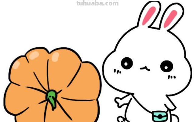 小兔运南瓜怎么画简笔画