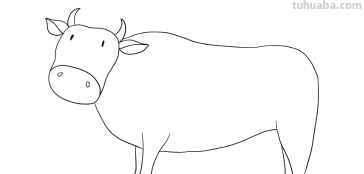 奶牛怎么画简单又漂亮又可爱