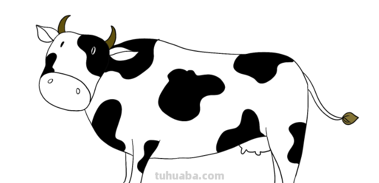 奶牛怎么画简单又漂亮又可爱