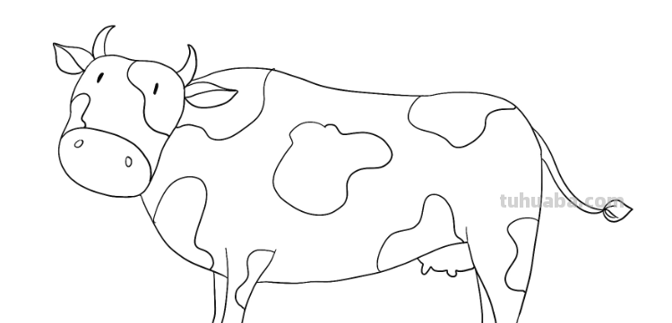 奶牛怎么画简单又漂亮又可爱
