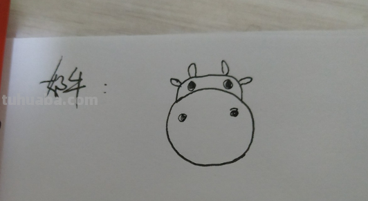 奶牛怎么简笔画