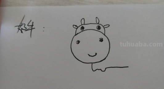奶牛怎么简笔画
