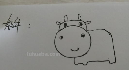 奶牛怎么简笔画