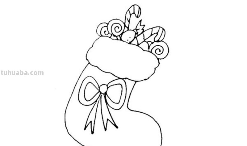 圣诞袜怎么画漂亮又简单