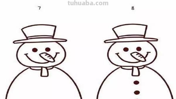 雪人怎么画简笔画图片