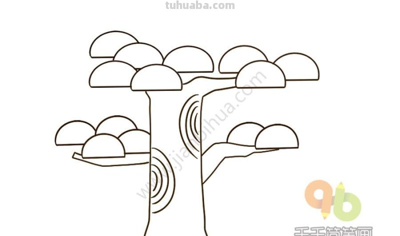 植物树木简笔画手帐素材～