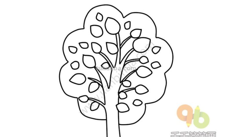 植物树木简笔画手帐素材～