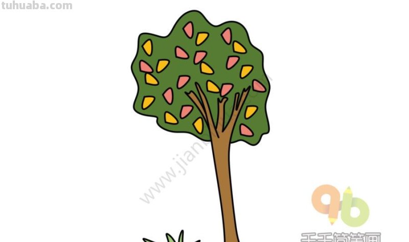 植物树木简笔画手帐素材～