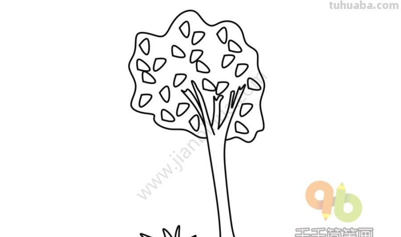 植物树木简笔画手帐素材～