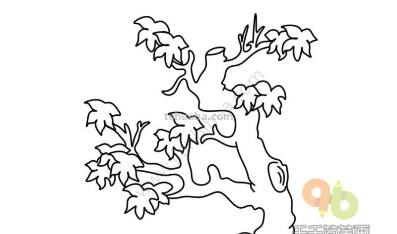 植物树木简笔画手帐素材～