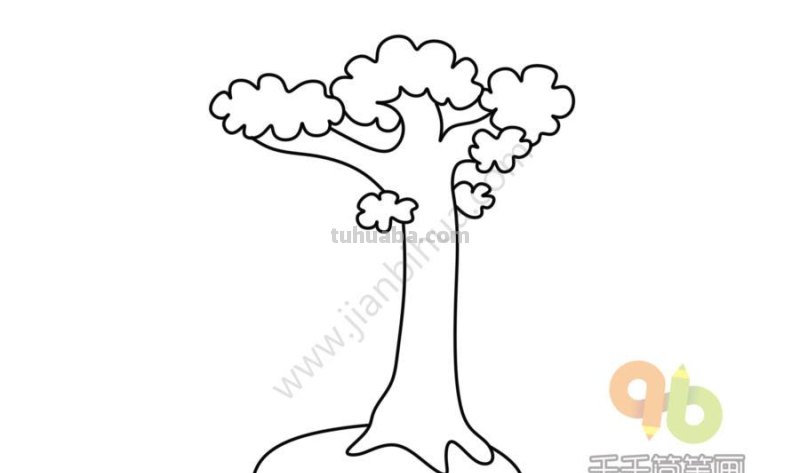 植物树木简笔画手帐素材～