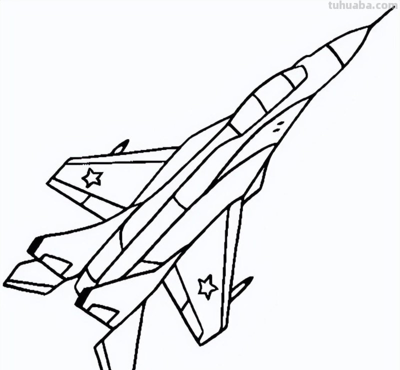 儿童一画就会，飞机的简笔画线稿