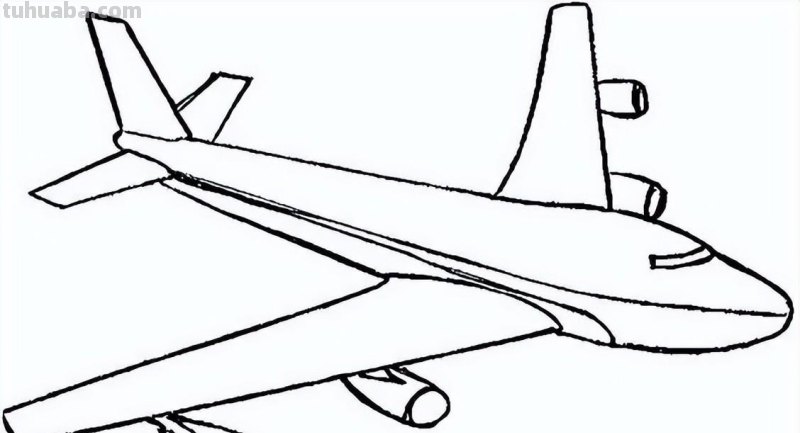 儿童一画就会，飞机的简笔画线稿