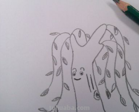 柳树简笔画10步完成