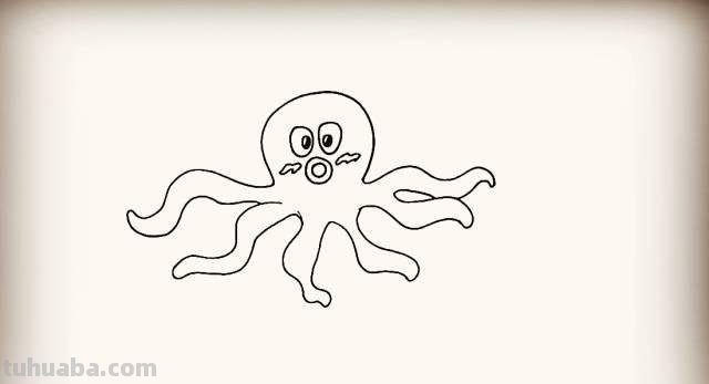 「简笔画」儿童简笔画教程：章鱼篇~