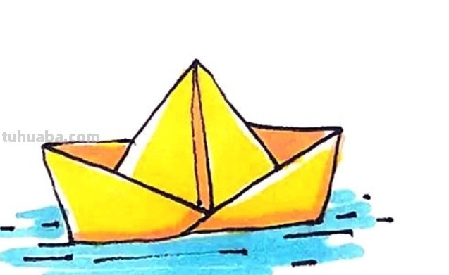 小纸船怎么画