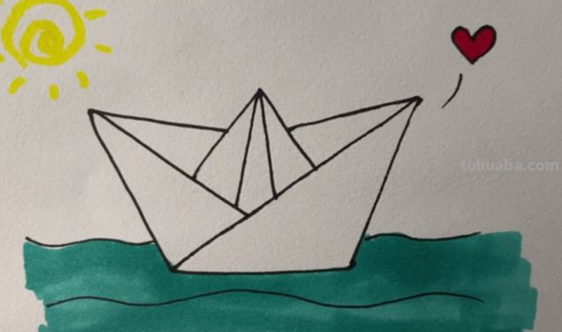 纸船的画法
