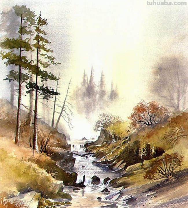 英国顶尖水彩画家戴维 · 贝拉米的风景绘画作品