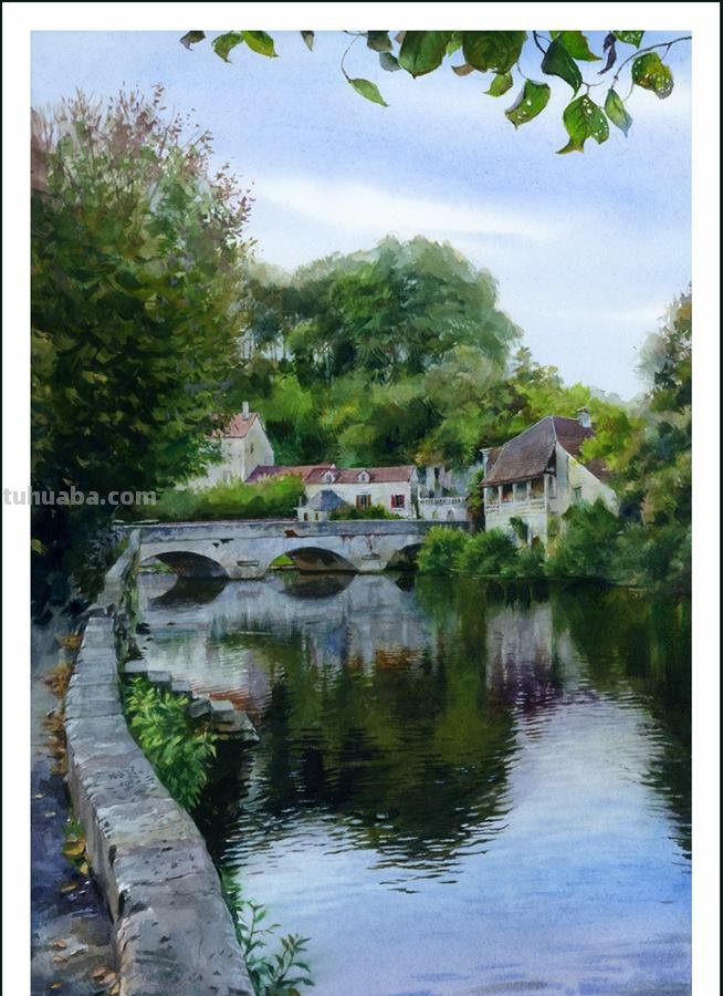 美国艺术家斯坦米勒人物、风景作品选（附水彩画技法学习）