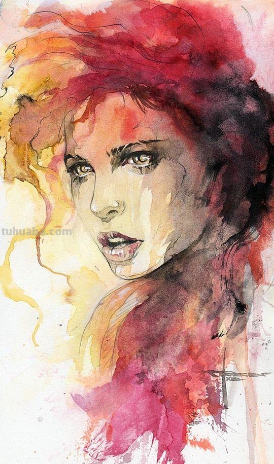 国外画家水彩肖像人物绘画美术作品欣赏 国外画家水彩肖像人物绘画美术作品欣赏