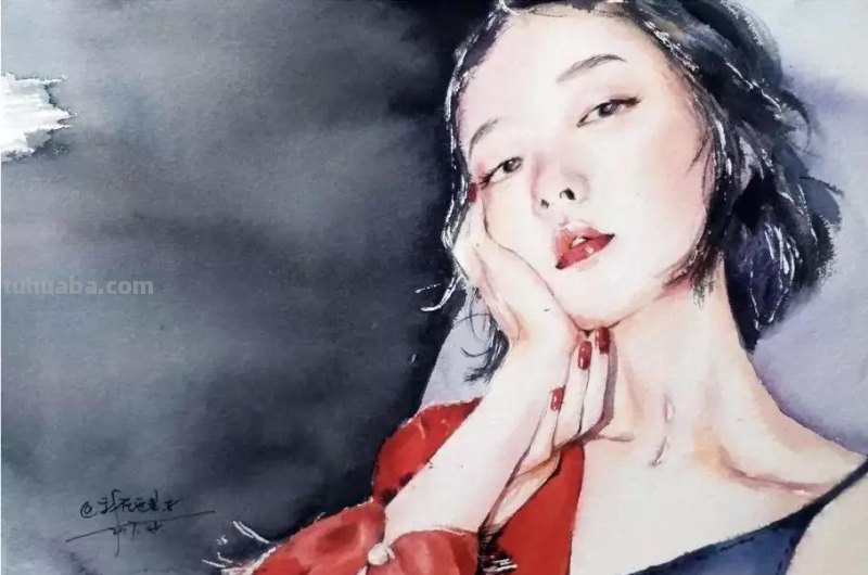 这一波清透的水彩人物头像你肯定喜欢