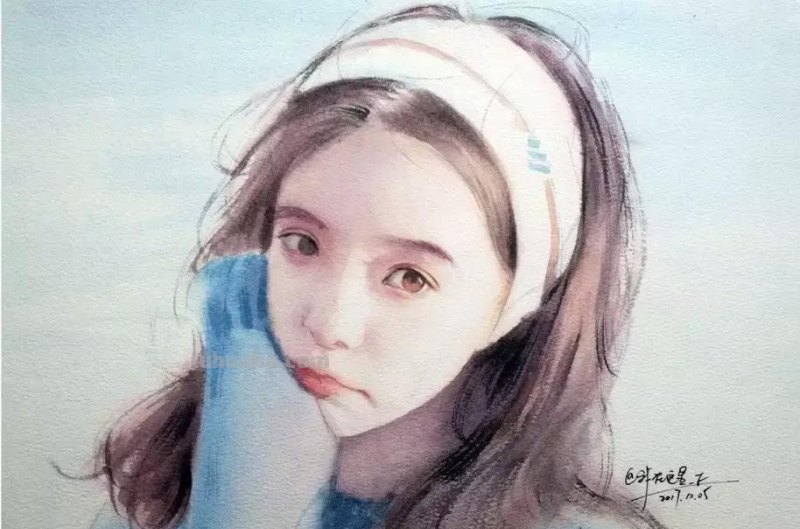 这一波清透的水彩人物头像你肯定喜欢