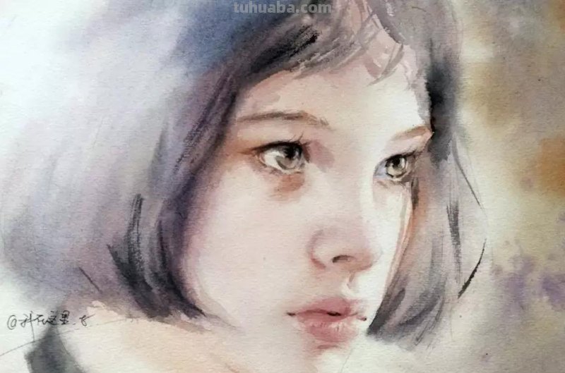 这一波清透的水彩人物头像你肯定喜欢