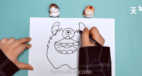 小怪兽怎么画 简笔画