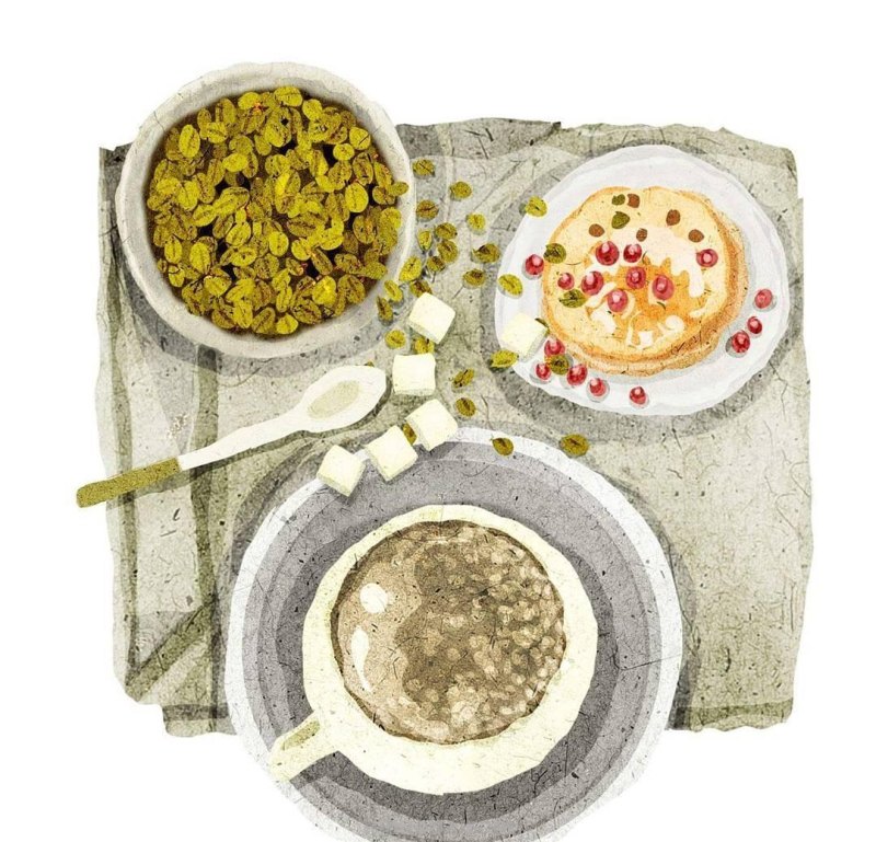 清新细腻的水彩插画，一如我们向往的生活，清淡，美好