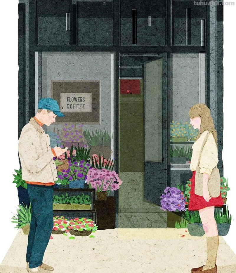 清新细腻的水彩插画，一如我们向往的生活，清淡，美好