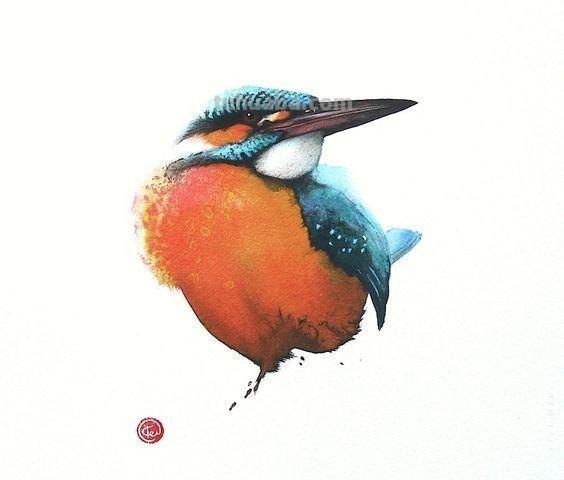 Artist Karl Martens 的30幅鸟类水彩插画~空灵的绘画风格