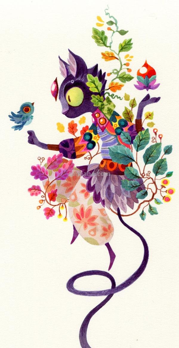 颜色丰富的水彩手绘插画~