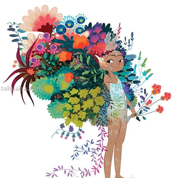 颜色丰富的水彩手绘插画~