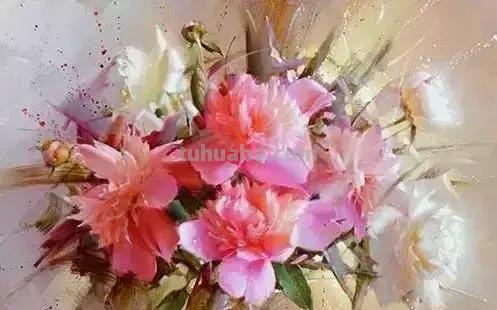 唯美静物瓶花油画｜俄罗斯画家拉米尔嘎帕沙作品欣赏