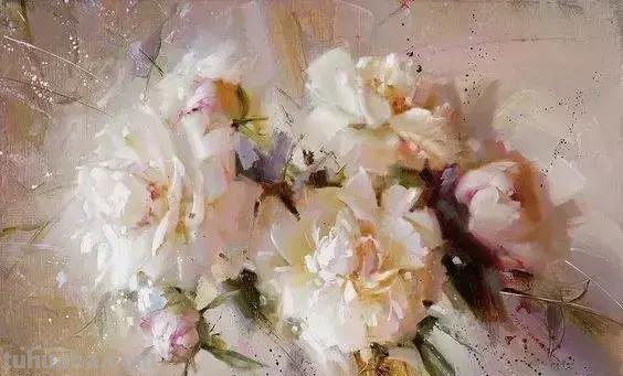 唯美静物瓶花油画｜俄罗斯画家拉米尔嘎帕沙作品欣赏