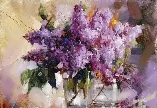 唯美静物瓶花油画｜俄罗斯画家拉米尔嘎帕沙作品欣赏