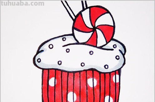 小甜品简笔画怎么画?